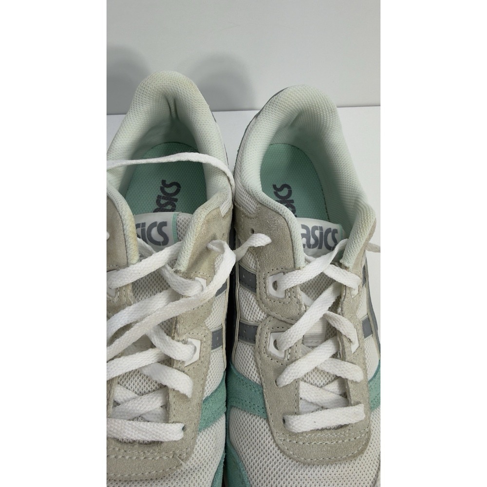 ASICS Women's Lyte Classic Sneakers Teal Suede Gray Mesh White Size 10 US - Picture 7 of 8